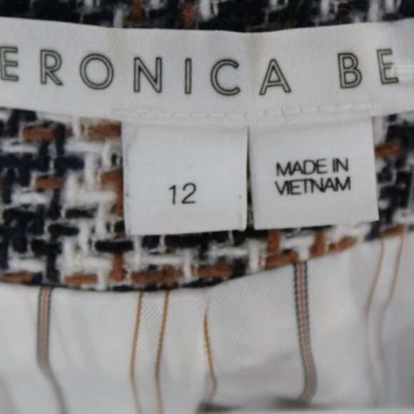 EUC Veronica Beard Aise Double Breasted Plaid Tweed Jacket Ink Multi Size 12 - Picture 8 of 10